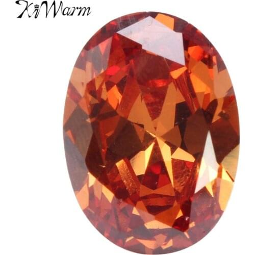 KiWarm 18.38CT Unheated Champagne Sapphire Diamond 13x18MM Oval Cut Loose Gemstone Diamond Jewelry Wedding Decorative Crafts