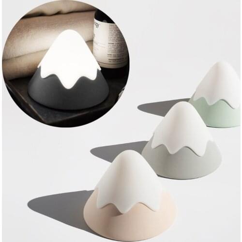 Snow Mountain Lamp Creative Bedroom Bedside Voice Control LED Charging Atmosphere Light Adjustable Eye Protection Night Light