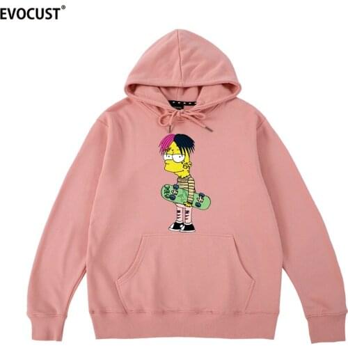 Lil peep Hellboy Hell Boy Cry Baby funny Rapper Hip Hop Harajuku Ullzang Hoodies Sweatshirts men women unisex Cotton