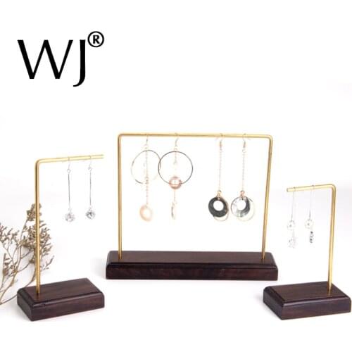 Copper Jewelry Earrings Bracelet Necklace Pendant T-Bar Stand Organizer Display Keychain Ornament Holder Rack Photography Props