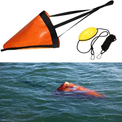 Sea Anchor Drogue + PVC Kayak 24 inches Drift Anchor Tow Rope Throw Line to Fishing line Canoe kayaking/ rowing Boat