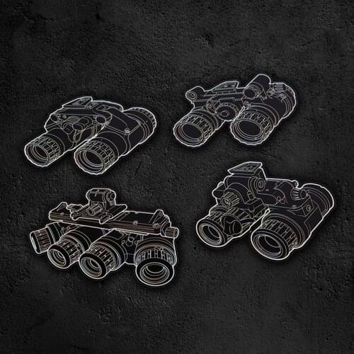 Night Vision Instrument Tactical Sticker Telescope Military Notebook Skateboard Motorcycle locomotive Styling DIY Decoration