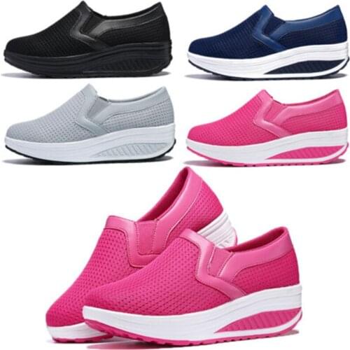 New Women Shoes Slip On Casual Sneakers Women Vulcanized Shoes Breathable Mesh Sneakers Platform Shoes Ladies Tenis Feminino