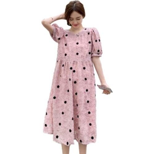 Maternity Dress Woman Clothes for Pregnant Women Clothing Summer Short Loose Dot Casual Womens Dresses Maternity Clothes