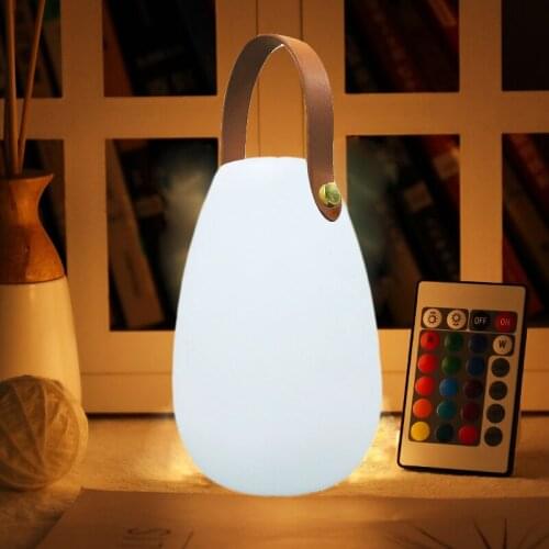 Remote Control Portable Night Light Bedside Table Lamp Children Holiday Gift Led Lights Indoor Lighting Bedroom Decoration