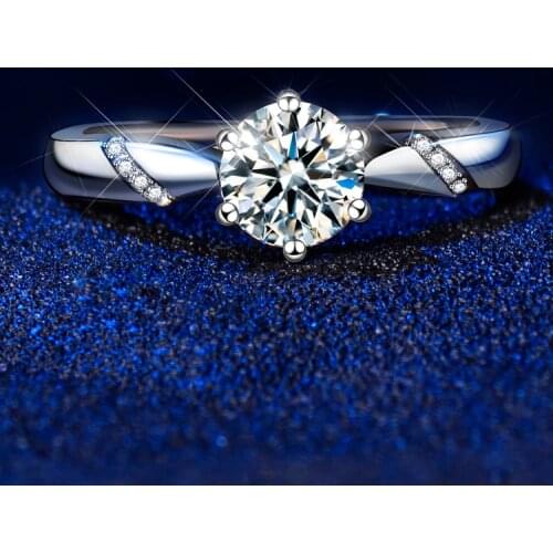 Psychic Style Moissanite S925 sterling silver Ring For Women，1CT Moissanite，Wedding Party，Fine Jewelry Anniversary Ring