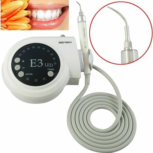 Dental Piezo Ultrasonic Scaler with LED Light Fiber Handpiece Tips fit EMS Woodpecker