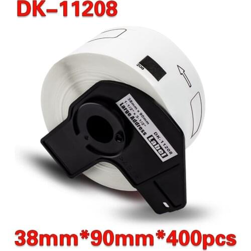 Absonic DK-11208 DK Series Thermal Paper 38mm*90mm Compatible for Brother QL Label Printer White Paper DK 11208 QL-500 QL-550
