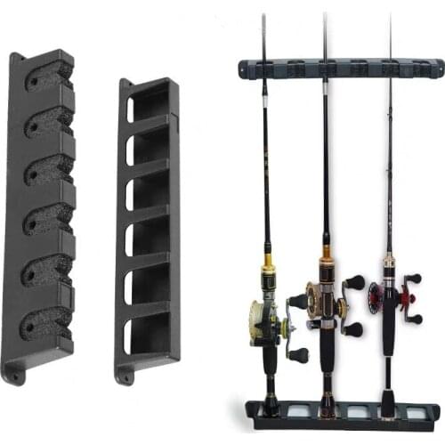 Vertical/horizontal installation 6-hole suspension rod fishing rod storage rack fishing rod bracket bracket
