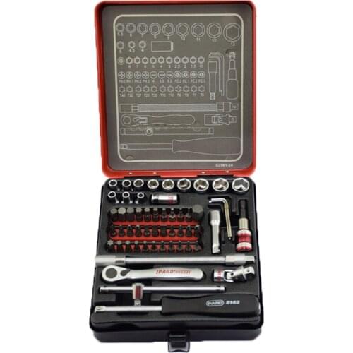 High Quality 56pcs Mini Ratchet Wrench Set S2 Material 1/4 Socket Screwdrive Hex Torx Slot Bit Bike Repair Hand Tools