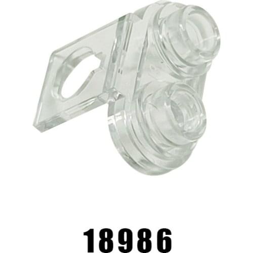 MOC 18986 BACK PLATE W.2 KNOBS FOR TEXTILE For Transparent Building Block Parts DIY Technical Construction Classic Brand