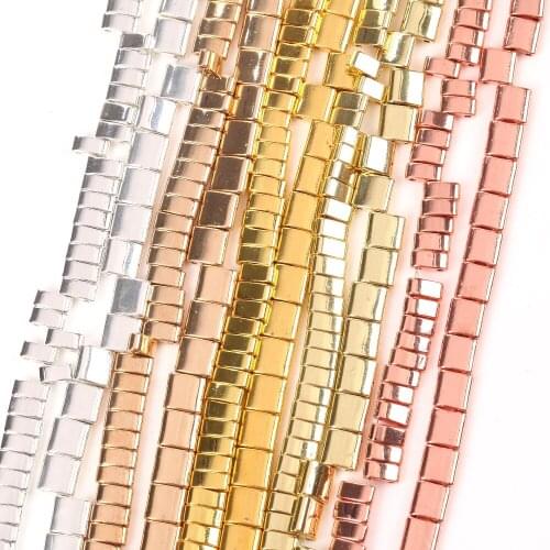 5*5/5*2mm Natural Square Gallstone Magnetic Hematite Stone Beads Loose Spacer Beads For Jewelry Making Diy Bracelet Necklace