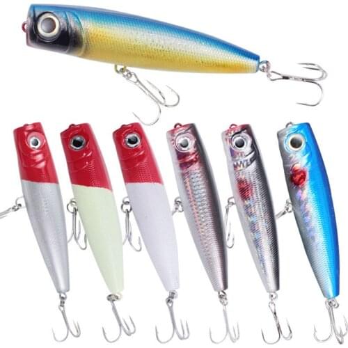 1Pcs 53G/73G Flat-Mouthed Large Size Floating Popper And Lure Water Surface Long Throw Popper FreshWater Artificial Hard Bait