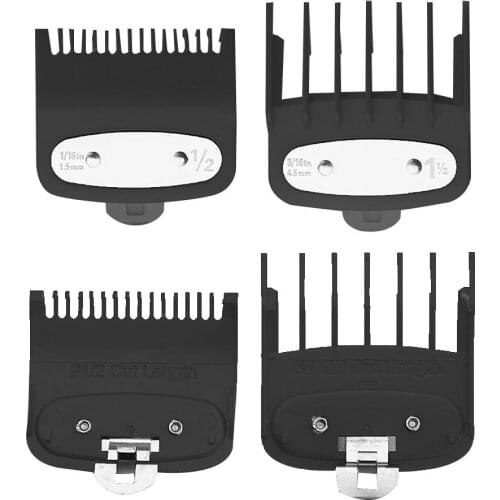2Pcs 1.5mm 4.5mm Electric Hair Clipper Shaver Trimmer Plastic Cutting Guide Comb It has metal clip to ensure the durability of