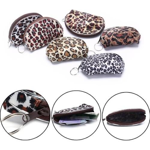 2PCS New Sale Clutch Bag Vintage Leopard Print Wallet Woman Mobile Phone Bag Cosmetic Wash Bag Fashion Coin Purse Random
