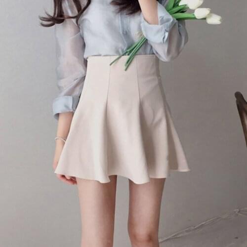 2021 High waist pleated skirt sweet and cute girl dance mini skirt kawaii female mini skirt short