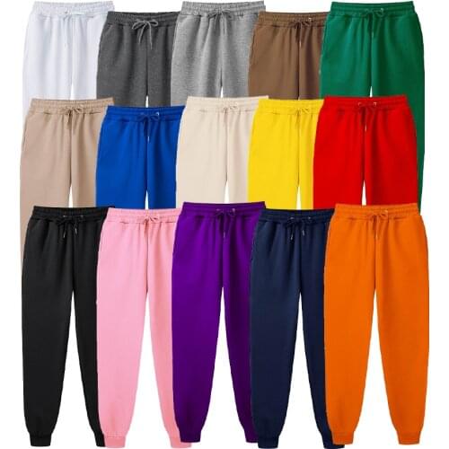 2021 Casual Solid Men Pants Sports Cotton Gray Men Joggers Loose Sweatpants Plus Size Black Trouser pantalon Streetwear