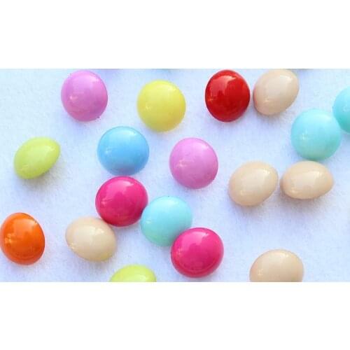 600 pcs Rainbow pearly Colorful shank Plastic Sewing Sew On Buttons Set 18mm half domed pearlized buttons