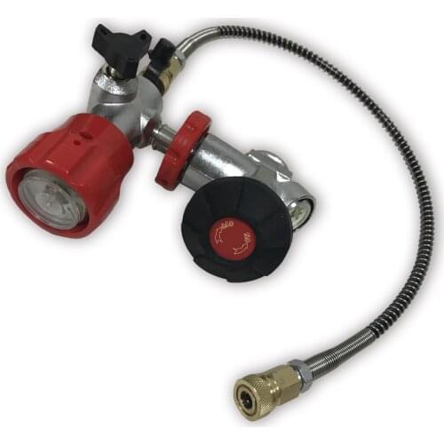 AC301 Acecare M18*1.5 30Mpa Black Valve & Filling Station With Hose For Target Shooting/Hunting HPA Compressed Air Scuba Tank