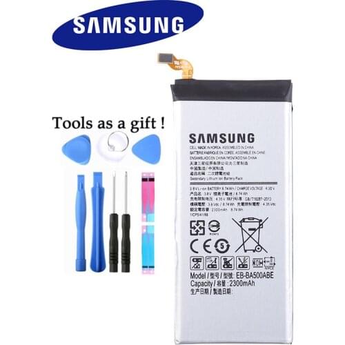 Samsung Original Battery For Samsung Galaxy A5 2015 A500 A500F A500L A500H A500M/DS 2300mAh EB-BA500ABE Battery Free Tools Gifts