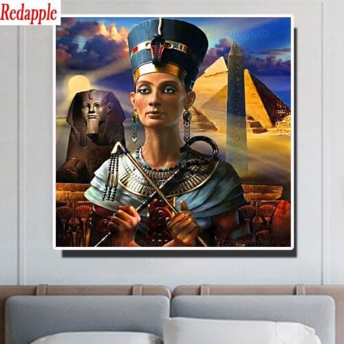 DIY Diamond Mosaic Embroidery Egypt woman art Needlework 5D Diamond Painting cross stitch Queen of egypt Full Rhinestones newest