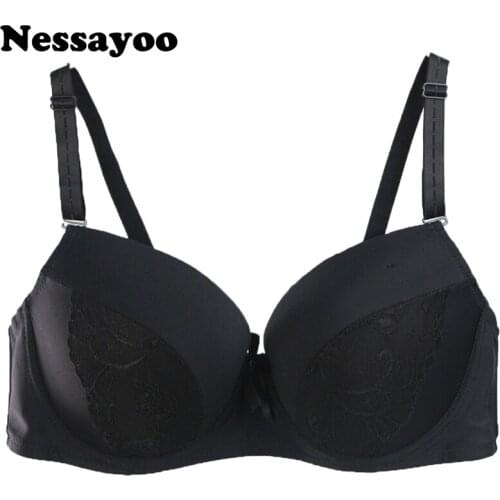 40C 40D 42C 42D 44C 44D Large size bra cup thin section push up bra For Women Floral Big Cup Bra Blue soutien gorge For Ms. Bra