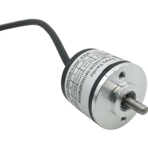 CALT China Cheapest Optical Incremental Rotary Encoder 30mm Outer Dia Solid Shaft 4mm NPN Output 100 500 1000 1024 PPR GHS30
