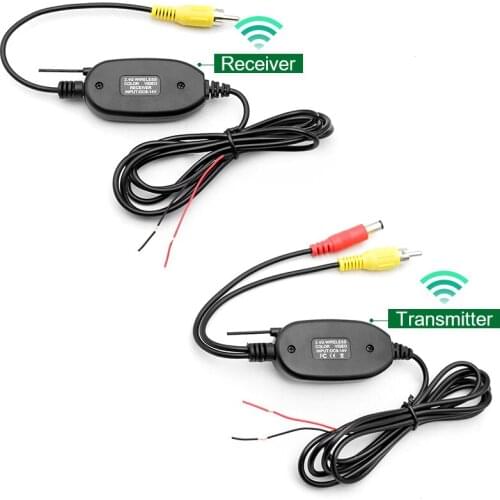 EFHIPS Car Rear View Camera Wifi Wireless Wiring Kit 2.4GHz DC 12V Vehicle Cameras Wireless Transmitter/Receiver