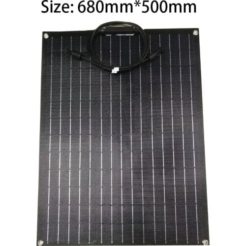 1pcs ETFE Flexible Solar Panel 60w 18V Panel Solar Charger 680MM*500MM For 12V System Kit