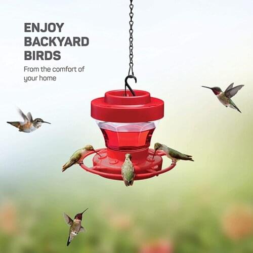 HOT Hummingbird Feeders Leak-Proof Wide Mouth for Easy Filling Easy Cleaning For Outdoor