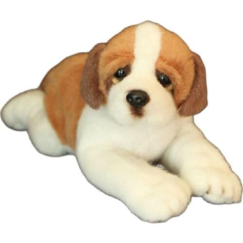 Simulation Saint Bernard Dog Plush Dog Toy Stuffed Animal Super High Luxury Quality Realistic Toy for Home Decor Pet Owner Gift