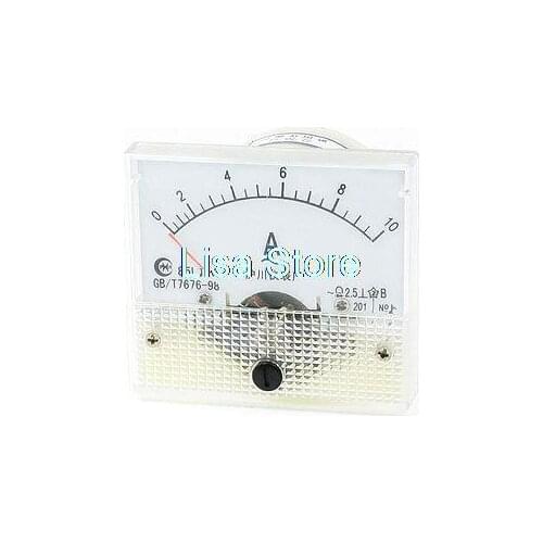 Class 2.5 85L1-A AC 0-10A Rectangle Analog Panel Ammeter Gauge
