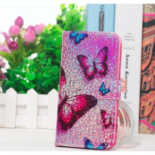 Bling Leather Wallet Cover For Samsung Galaxy A10 A20 A30 A40 A50 A70 M10 M20 M30 S10e S8 S9 S10 J4 J6 Plus A9 A7 2018 A750 Case