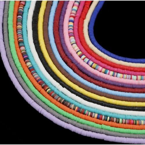 Hot Promotion! 45cm/strand 4x1mm Polymer Clay Beads Disk Flat Loose Beads for DIY Jewelry Making