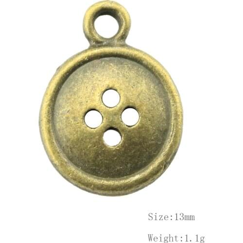 Handmade Jewelry Crafts Materials Button Charms 60 Piece/lot 12mm