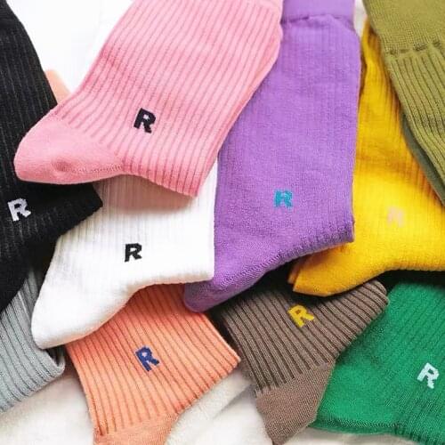 Adult Crew Street Fashion Cotton Socks Pair Spring Summer Autumn Winter Double Socks Solid School Skate Sport Streetwear Hip Hop