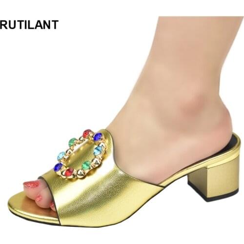 New Fashion Plus Size Shoes Women Heel Elegant Crystal Shoes Dcorated with Rhinestone Wedding High Heels Slip on Shoes for Women