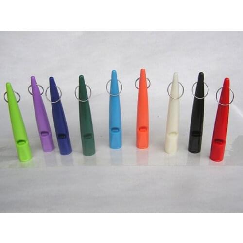 20pcs/lot Free shipping Newest 8cm size Dog whistle Pet Training Plastic Whistle 5 colors