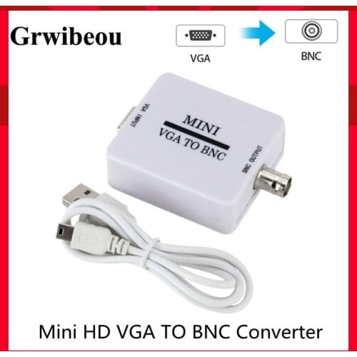 GRWIBEOU Mini HD VGA to BNC Video Converter Convertor Box Composite VGA to BNC Adapter Conversor Digital Switcher For Monitor