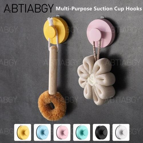 Strong Vacuum Suction Cup Hooks Reusable Multifunctional Wall Hanger Waterproof Seamless Stick Hook For Home Kitchen Bathroom