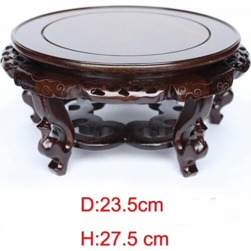 Solid wood household act the role ofing is tasted several black catalpa wood handicraft furnishing articles vase flowerpot base