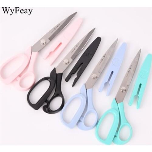 High Quality Professional Stainless Steel Sewing Scissors Fabric Shears for Embroidery Cross Stitch with Cover Tailors Scissors