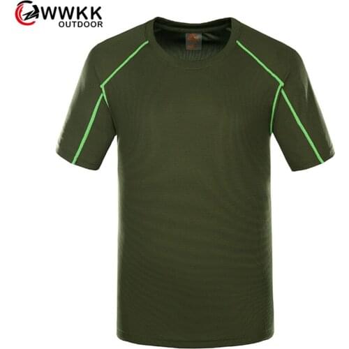 WWKK Summer Couple Tops&Round T-Shirt Outdoor Climbing Quick-Drying Men Women Breathable Short-Sleeved Camping Climbing T-Shirts