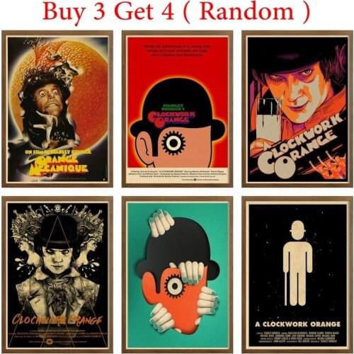 A Clockwork Orange Wall Decor Home Decoration Kraft Paper Print poster Art Printing Art Print Decal For house Decor 42X30cm