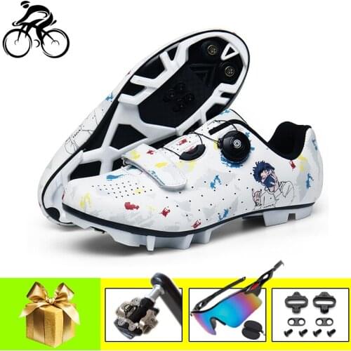 Women cycling shoes sapatilha ciclismo mtb SPD pedals self-locking breathable bicycle riding shoes outdoor Athletic racing shoes