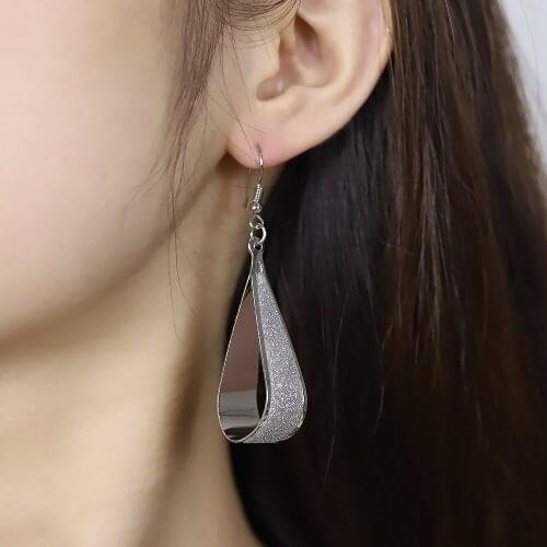 2021 Fashion Scrub Drop Hook Dangle Earrings Retro Temperament Long Earring Pendientes for Women Gift