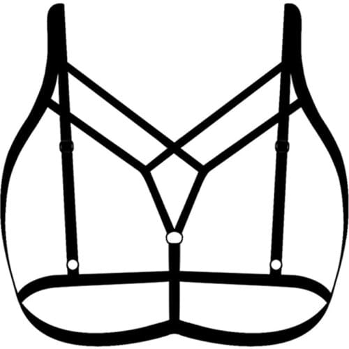 Womens Strappy Harness Hollow Out Cage Bra Erotic Cupless Lingerie Bra for Women Girls XIN-Shipping