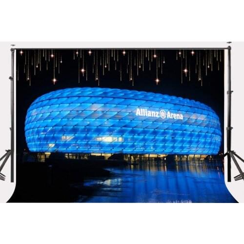 150x210cm Amazing Building Style Backdrop Falling Meteor Shower Ball Court Photography Background