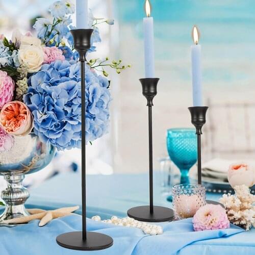3Pcs/Set Vintage Candlesticks for Candles Metal Candle Holder Wedding Table Decoration Christmas Bar Party Home Decor Candelabra