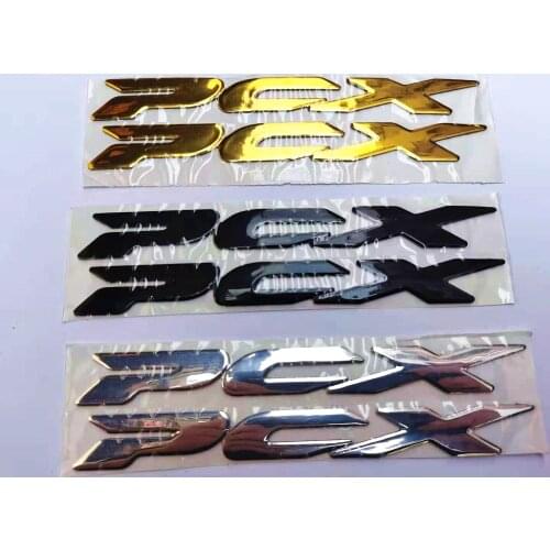 2Pcs 3D Resin Gel Emblem Fender Tank Pad Logo Decal Stickers For PCX Motorcycle Decoration